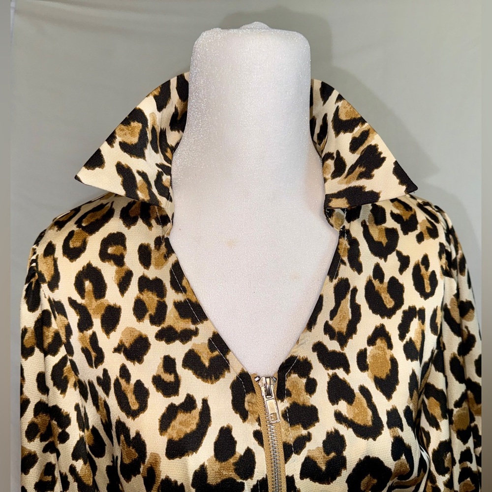 JODIFL SAMPLE piece Leopard Print Midi Dress NWOT best fits Small - Picture 2 of 9
